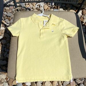 Janie and Jack - Light Yellow Kids' Polo with Sailboat Emblem